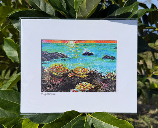 "Pulling Up at Punalu'u" | Paper Print
